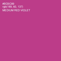#BD3C89 - Medium Red Violet Color Image